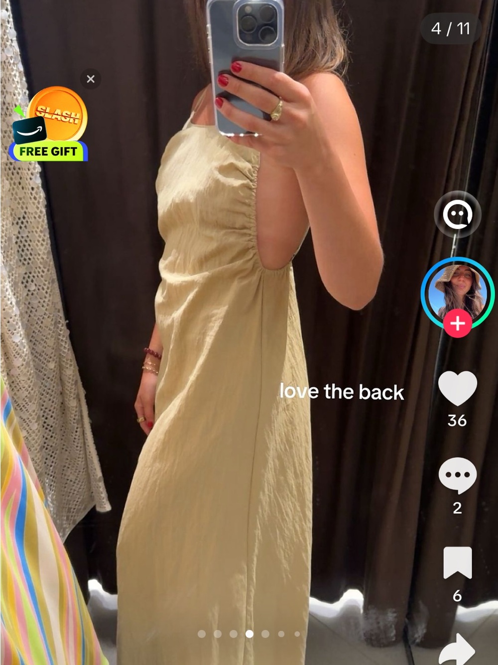 Zara Sand Beige Backless Midi Dress